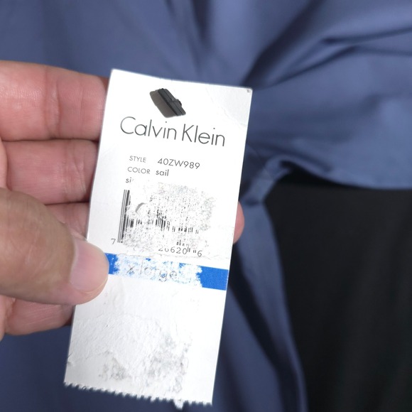 Calvin Klein Button Down Shirt Mens Sz XL Sail Blue Non Iron Long Sleeve NWT - Picture 7 of 10